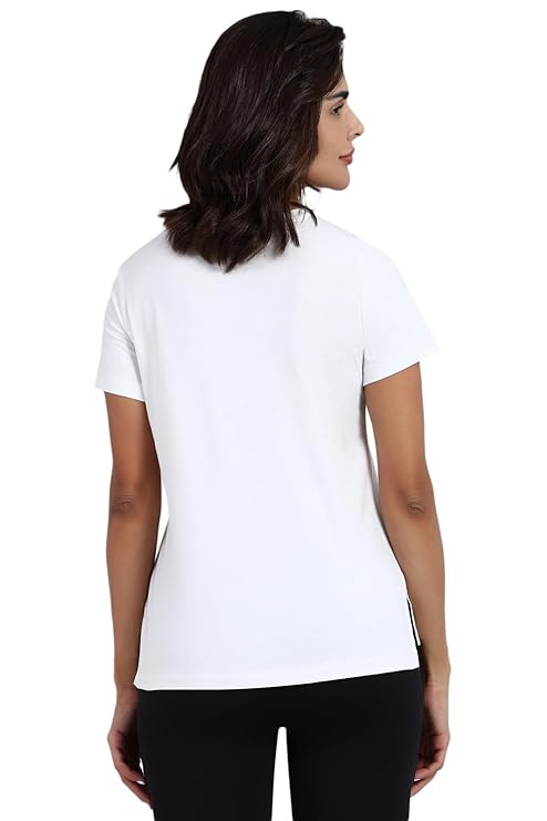 Van Heusen Women Printed Cotton Lounge T Shirt - Relax Fit, Round Neck, Short Sleeve 55432 - Image 3