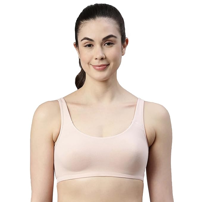 Enamor Low Impact Cotton Sports Bra - Non-Padded • Wirefree -SB06 - Image 5