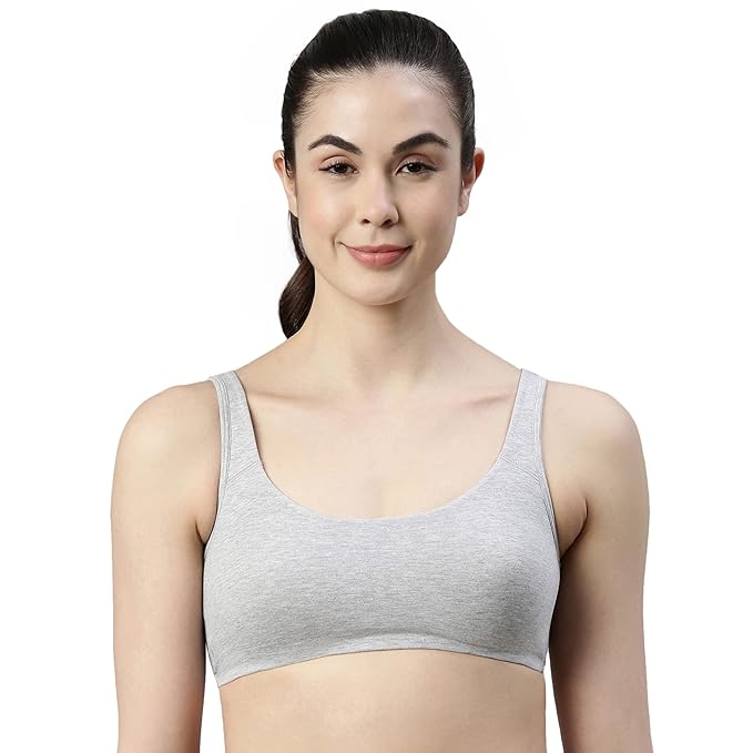 Enamor Low Impact Cotton Sports Bra - Non-Padded • Wirefree -SB06 - Image 18