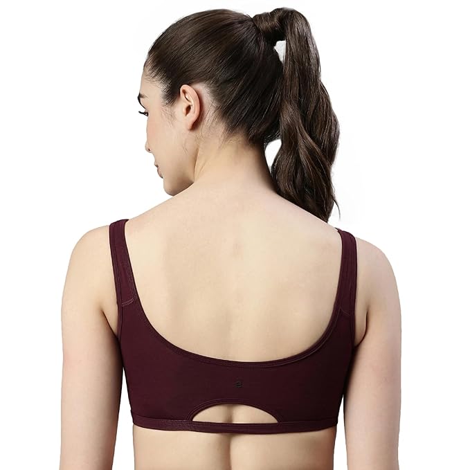 Enamor Low Impact Cotton Sports Bra - Non-Padded • Wirefree -SB06 - Image 16