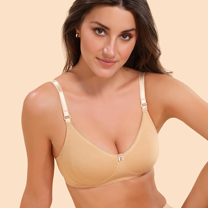 Enamor A055 Comfort Shaper Cotton T-Shirt Bra for Women- High Coverage, Non Padded and Wirefree - Image 9