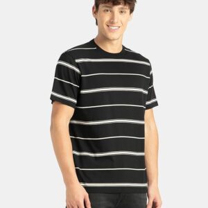 Jockey 2715 Men's Super Combed Cotton Rich Striped Regular Fit Round Neck Half Sleeve T-Shirt