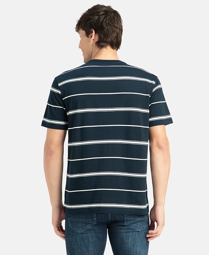 Jockey 2715 Men's Super Combed Cotton Rich Striped Regular Fit Round Neck Half Sleeve T-Shirt - Image 8